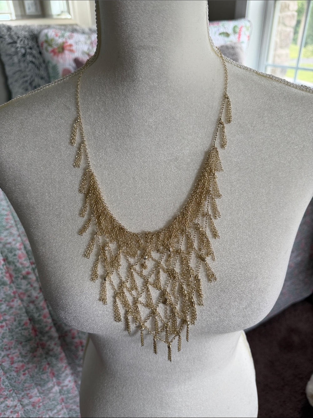 Kendra Scott Gold Layered Fringe Necklace - Picture 5 of 7